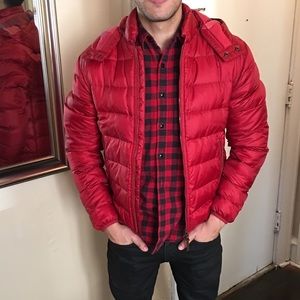 Burberry Brit Red Puffer Down and Feather Jacket
